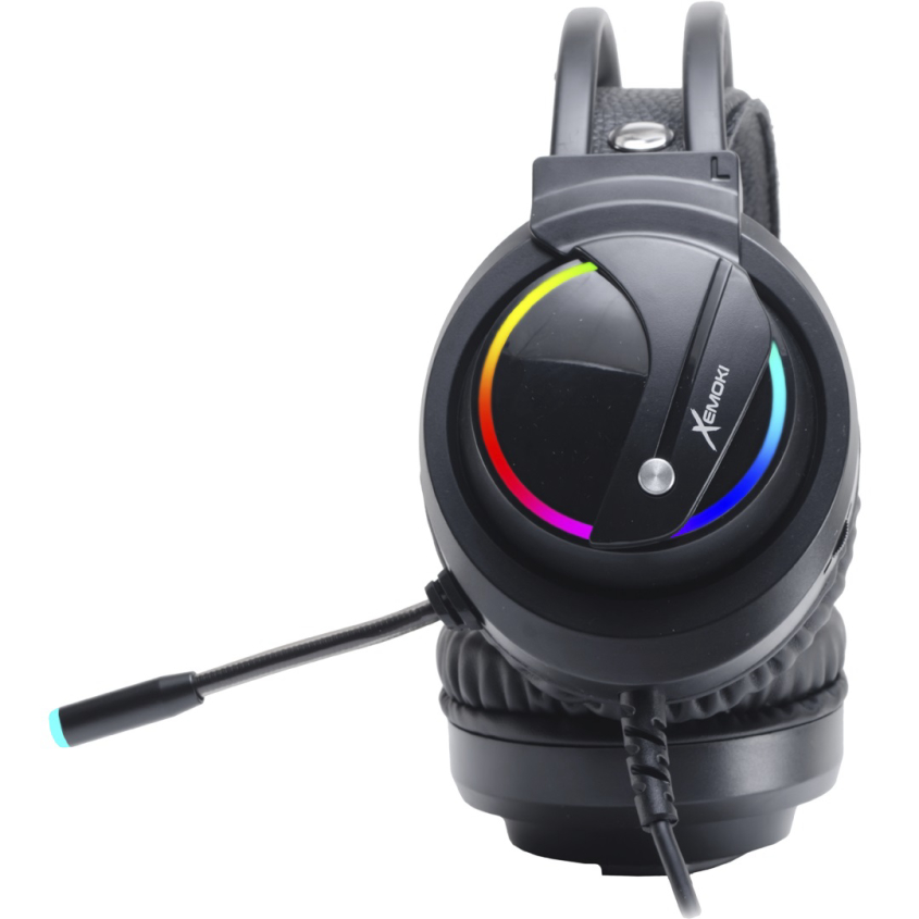 Auriculares Gamer Xemoki Luminoso RGB Mic Flexible PS4+PC+ Adaptador