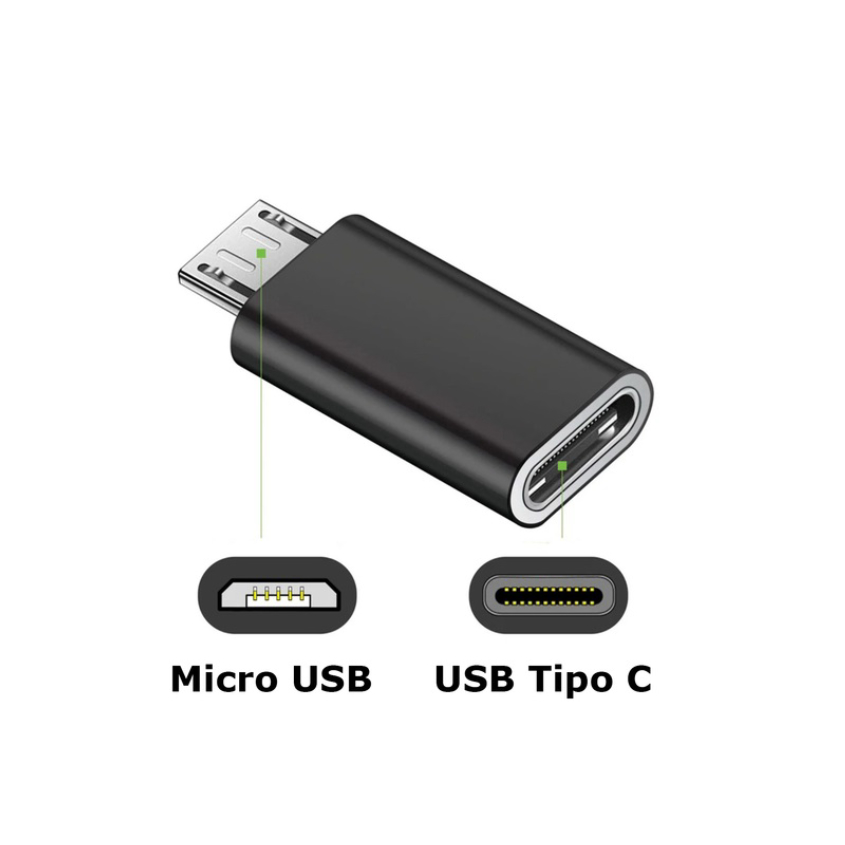 Adaptador Micro USB a USB Tipo C Intco