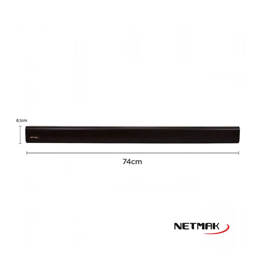 Barra de Sonido TV 30W USB/AUX/BT 74Cm Netmak