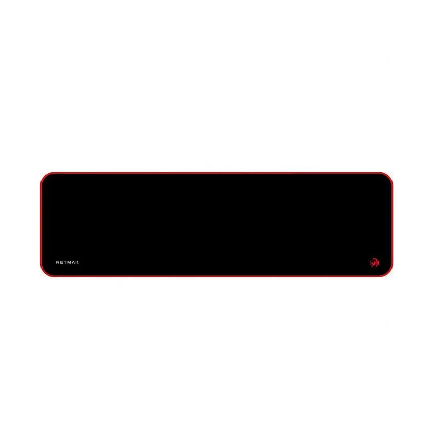 Mouse Pad Gamer 80 x 30 cm Laterales bordados Rojo Netmak