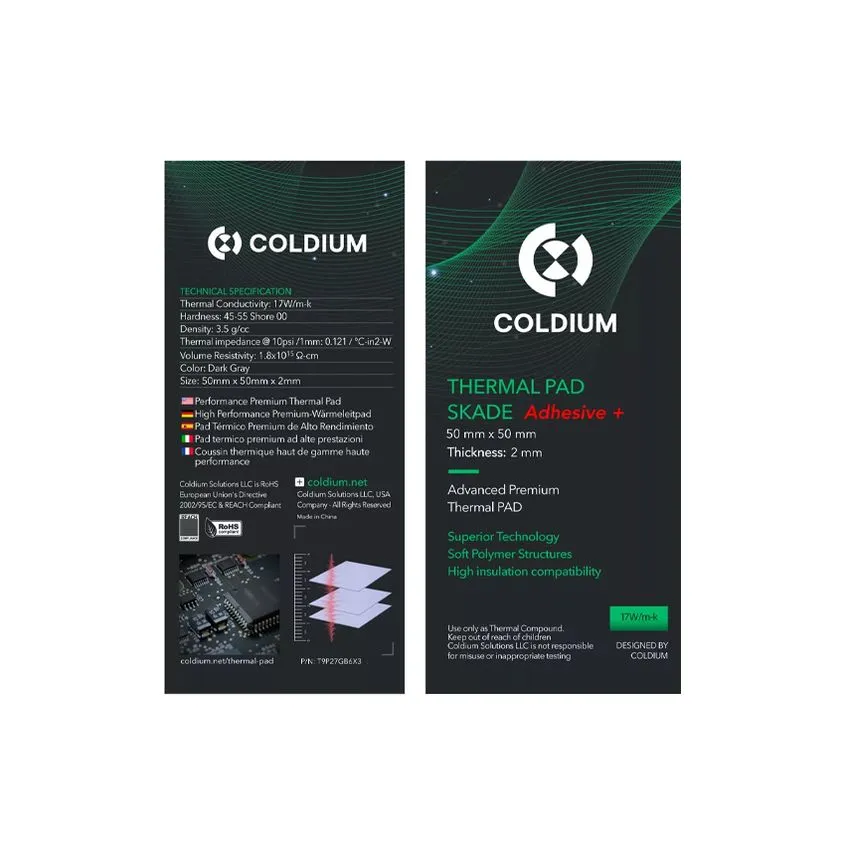 Pad Termico Coldium Origins 50x50 2mm Alto Rendimiento