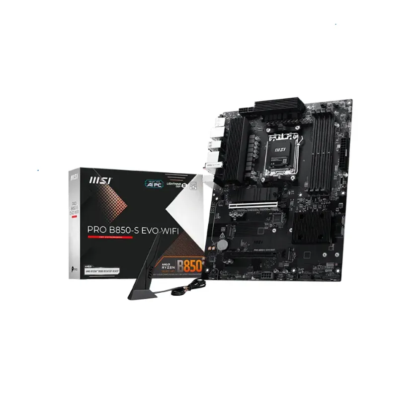 Mother MSI PRO B850-S EVO WIFI DDR5 AM5 (Serie 7000/8000/9000)
