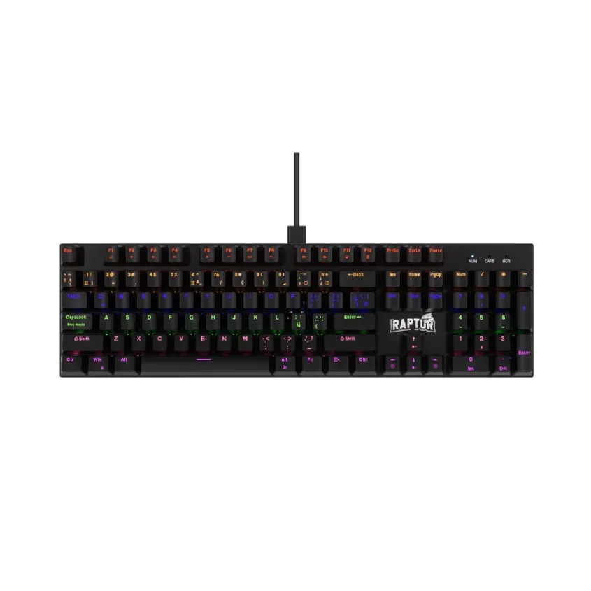 Teclado Gamer Raptor Fireclaw M104 Mecanico Retroiluminado Switch Red Outemu