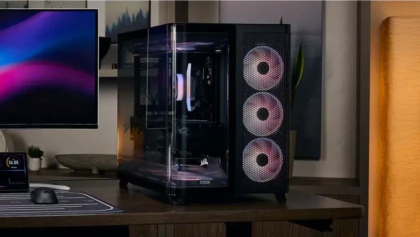 Gabinete Corsair AIR 5400 LX LINK Mid-Tower TG Black