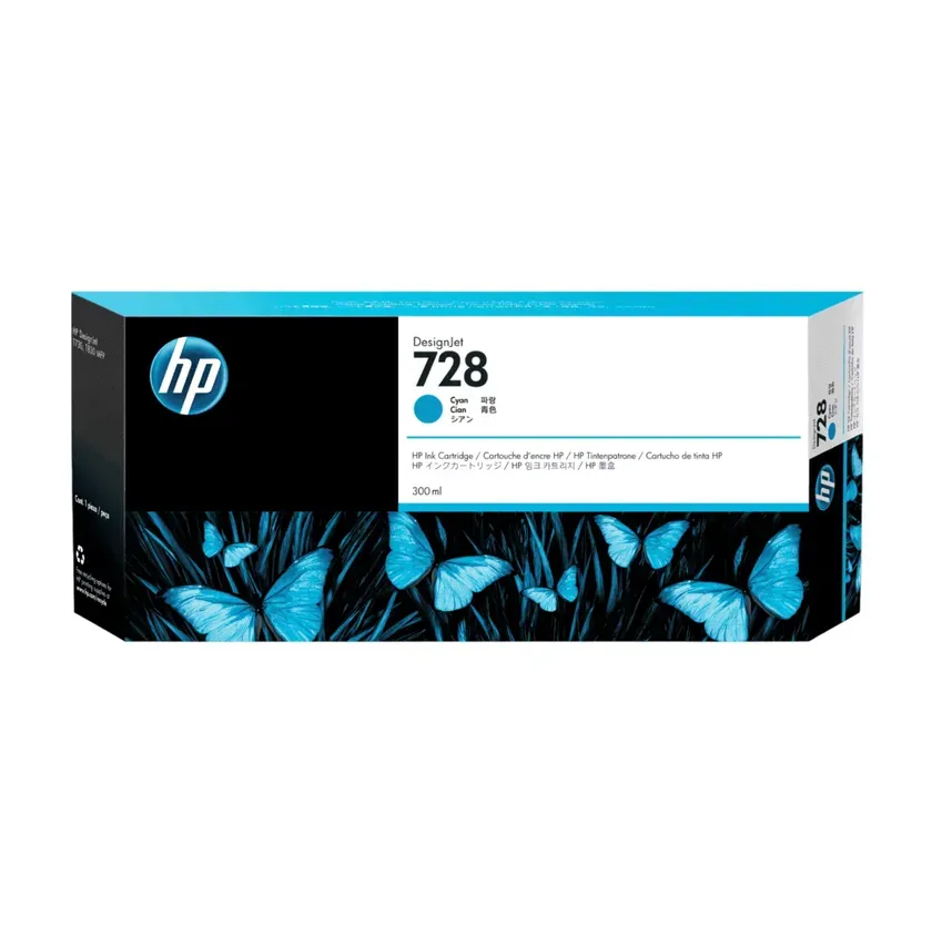 Cartucho Original F9K17A HP 728 300-ml Cyan Ink Cartridge