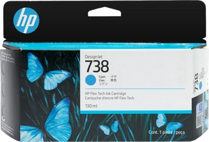 Cartucho HP 498N5A HP 738 130-ml Cyan DesignJet Ink
