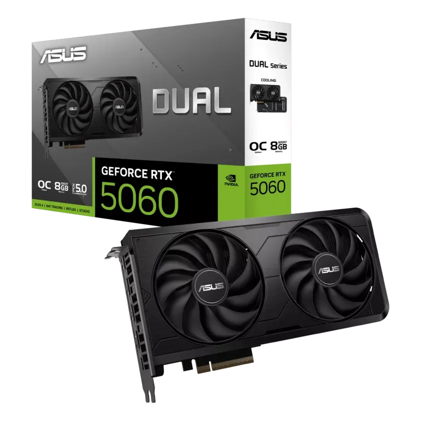 Placa de Video ASUS NVIDIA GeForce DUAL RTX5060 O8GB EVO