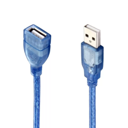 Cable Prolongador USB 2.0 1.8 Mtrs Transparente Mallado Netmak