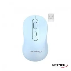 Mouse DUAL 2.4Ghz + BT5.2 Recargable Celeste Netmak