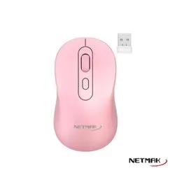 Mouse DUAL 2.4Ghz + BT5.2 Recargable Rosa Netmak