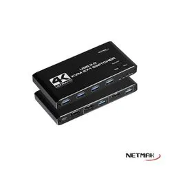 Switch KVM 2 Puertos HDMI Usb 4K Netmak