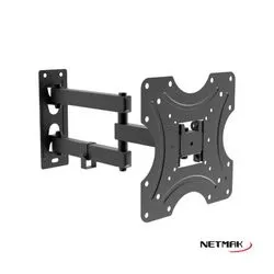 Soporte TV LED 23"- 43" Brazo articulado movil Netmak
