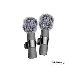 Set 2 Microfonos Inalambricos Corbateros - USB-C Netmak