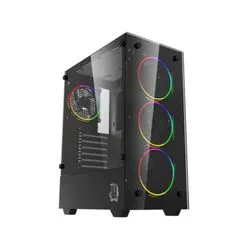 Gabinete Gamer Raptor Sentinel Templado Mid-tower Rgb Fan X4
