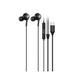 Auriculares In-Ear USB C Negro Nisuta Con Mic y Sonido Titanio