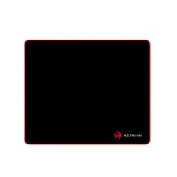 Mouse Pad Gamer 30 x 25 cm Rojo Netmak Laterales Bordados