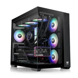 Gabinete TT View 380 Mid-Tower TG x2 Fan ARGB x4 Black
